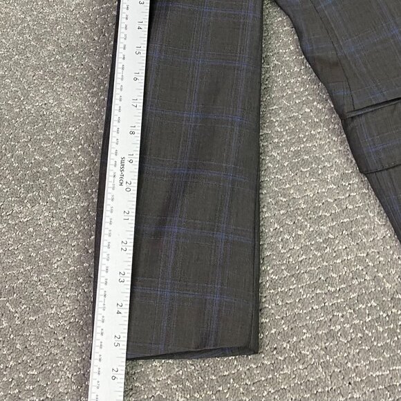 Saks Fifth Avenue Ermenegildo Zegna Cloth Suit 42R Pants 36 Brown Blue Wool - Picture 10 of 16